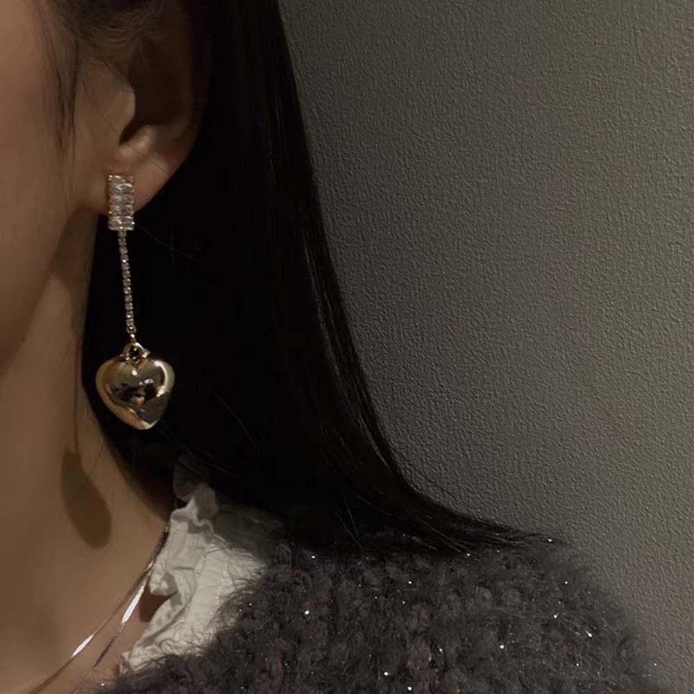 MOCHO Bông Tai Dáng Dài Đính Đá Nhiều Màu Sắc Thời Trang Cho Nữ