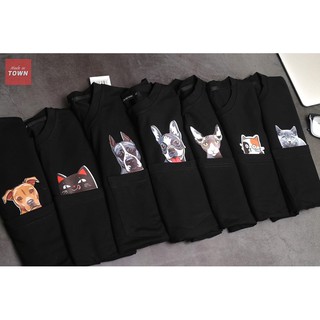 Áo thun nam nữ có túi in hình cute