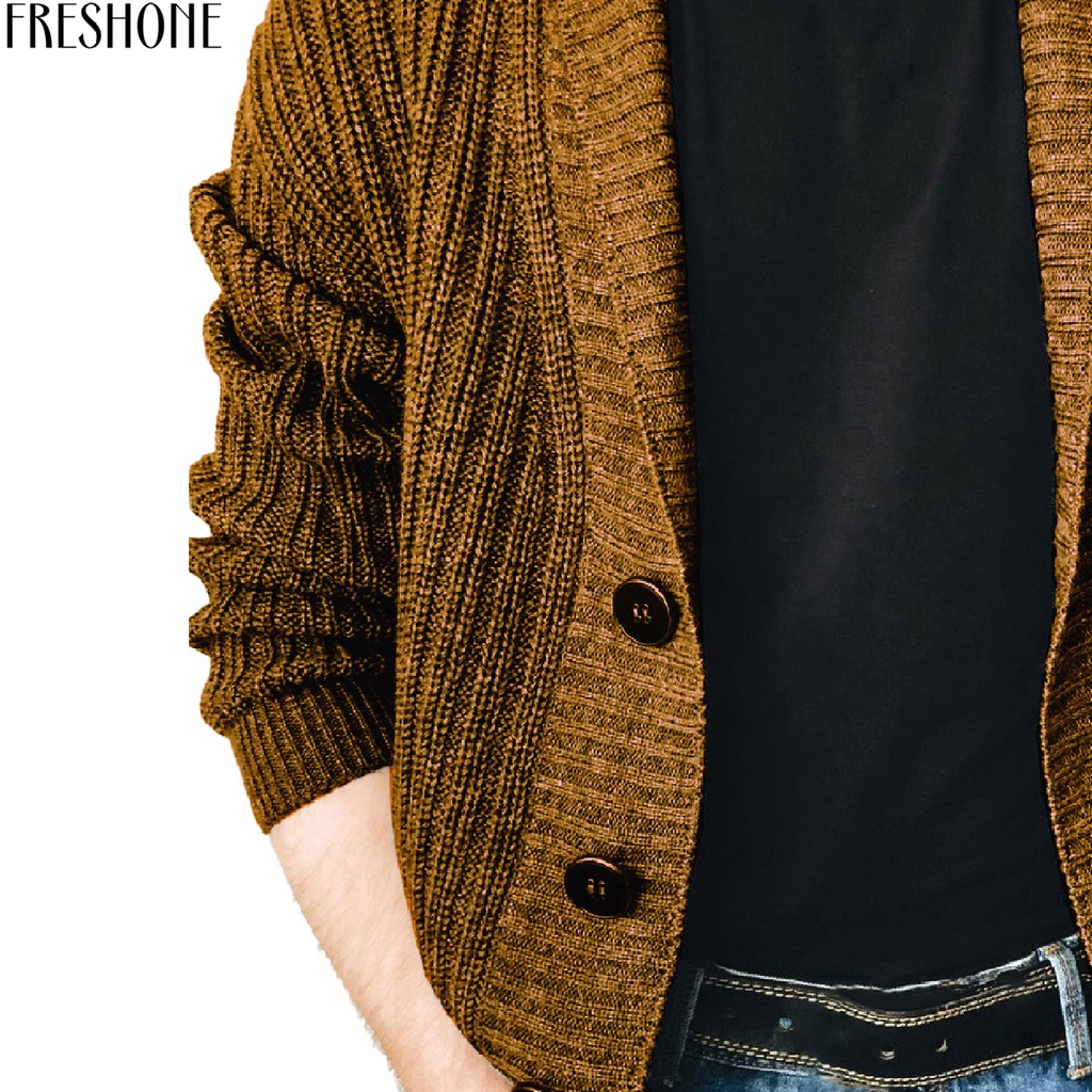 Áo Khoác Sweater Dệt Kim Giữ Ấm Màu Sắc Đơn Giản 6 Màu Lựa Chọn Cho Nam Giới