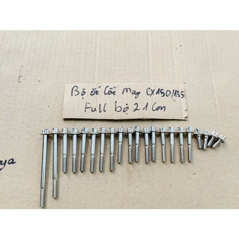Full Bộ Ốc Titan Lốc Máy Ex 150/155 21 con