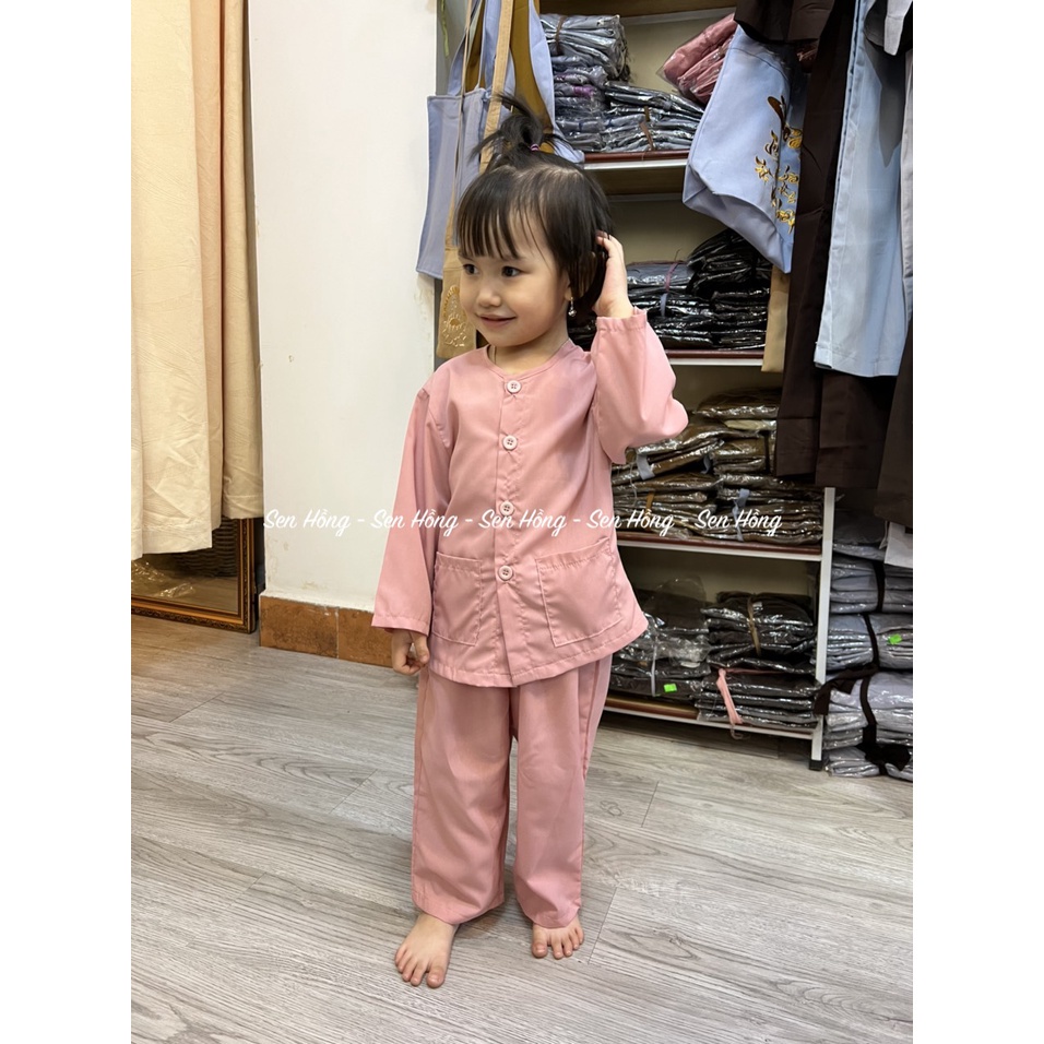 Đồ bà ba cho bé trai bé gái - quần áo lam đi lễ chùa đi chơi - set baba trẻ em vải kate Nhật BBB