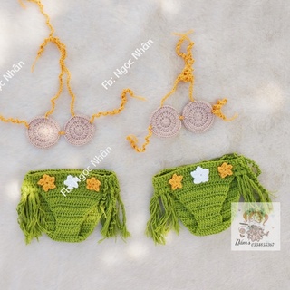 Set Bikini Hoạ Tiết Siêu Dễ Thương Cho Bé