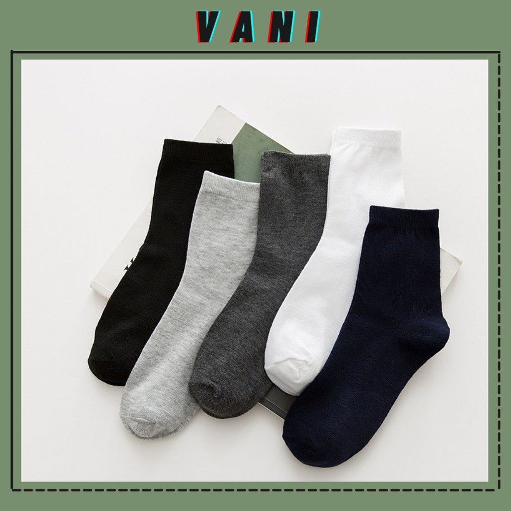 Tất Vớ Nam Cổ Trung Sợi Tre Khô Thoáng Êm Nhẹ, Size 40~44 - Vani Store