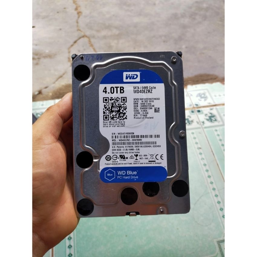 Ổ cứng gắn trong máy tính để bàn Western Blue 4TB 5400 rpm 3.5 SATA III - Hàng chính hãng