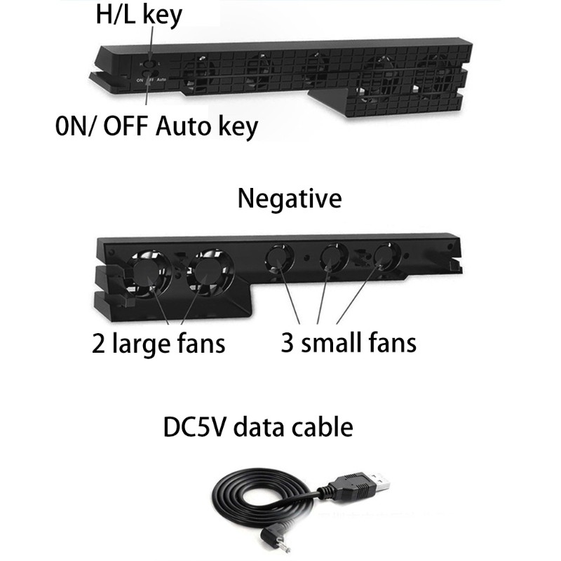 Quạt Tản Nhiệt Ps4 Pro Với Cáp Usb Cho Pl 3c