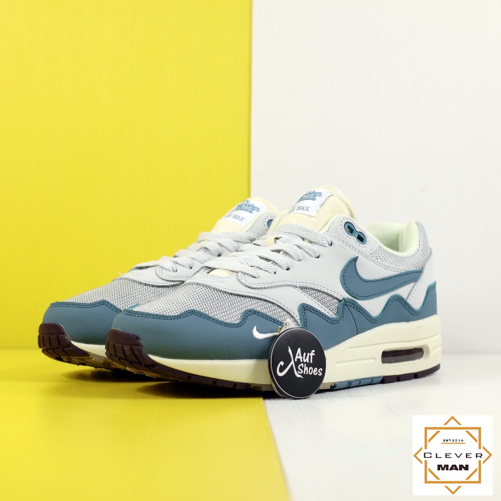 Giày Thể Thao, Sneaker Air Max 1 Patta Màu Xanh Aqua Phối đồ Cực Chất Cho Cả Nam Và Nữ Clever Man Store