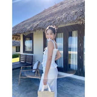 Set áo quần thun chỉ cột nơ-cloudy set