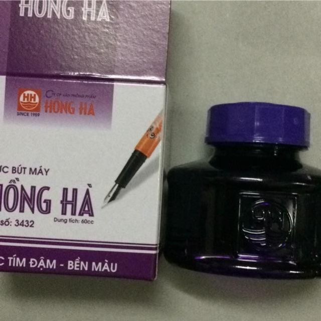 Mực Hồng Hà màu tím 3468 - dành cho bút máy (dung tích 60ml)