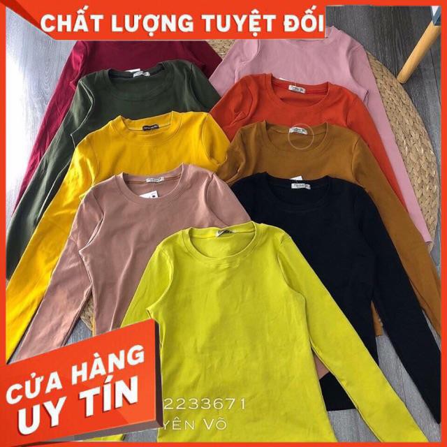 Áo thun tay dài vải zip xịn siêu dày dặn( Hình shop chụp thật khách yên tâm mua nhé)