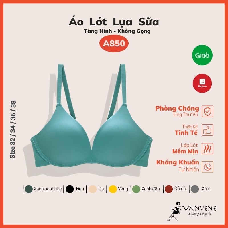 ÁO LÓT LỤA LẠNH NHẬT ĐỆM MỎNG KHÔNG GỌNG EVABRA CHỐNG HỞ VIỀN ÔM TRỌN NGỰC CÓ FULL SIZE A850