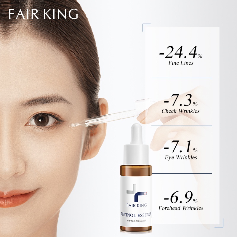 Serum FAIR KING Retinol Chứa Collagen Chống Lão Hóa Làm Mờ Vết Thâm Nếp Nhăn Dưỡng Ẩm Sâu Làm Trắng Và Săn Chắc Da