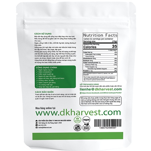 COMBO SIÊU TIẾT KIỆM - 1 Hạt chia đen Organic DK Harvest 300g - 1 Bột Cần Tây Sấy Lạnh DK Harvest Túi 50g