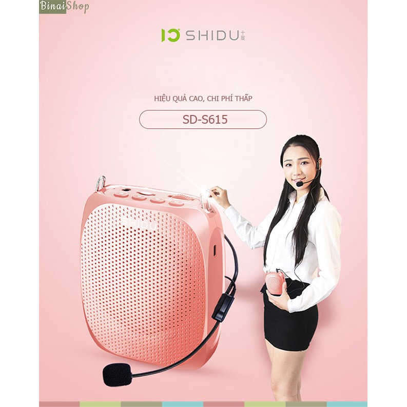 [Mã 151ELSALE hoàn 7% đơn 300K] Máy trợ giảng không dây SHIDU SD-S615 UHF