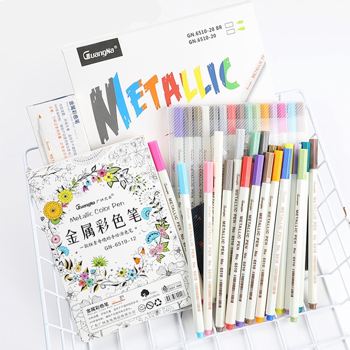 Bút lông mềm có nhũ Sta Metallic Brush Pen viết Calligraphy B02