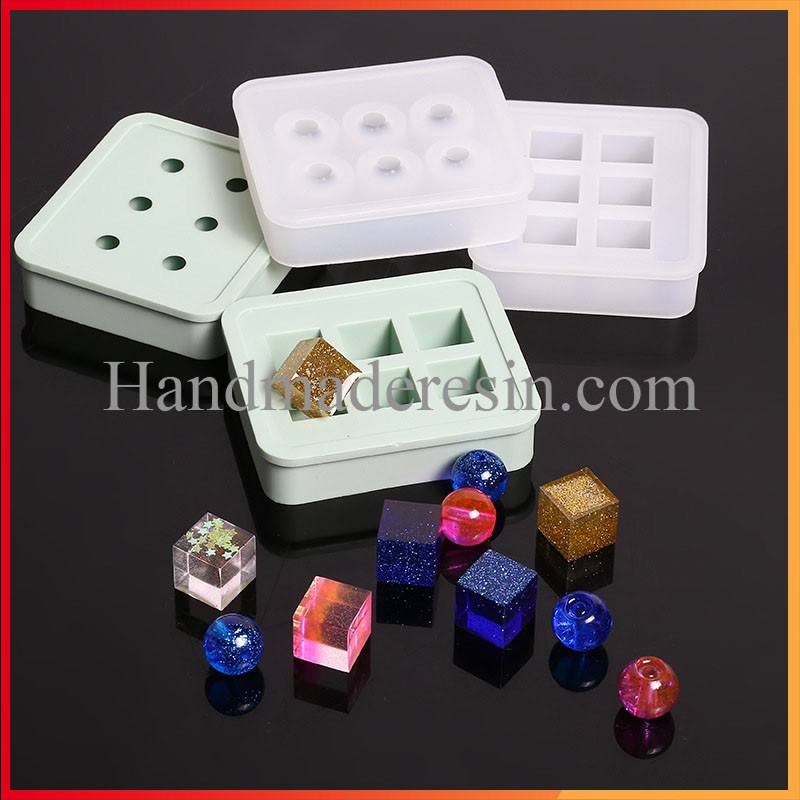 Khuôn Silicon Hạt Vuông Tròn Không Lỗ