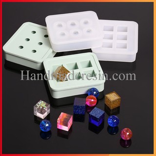 Khuôn Silicon Hạt Vuông Tròn Không Lỗ