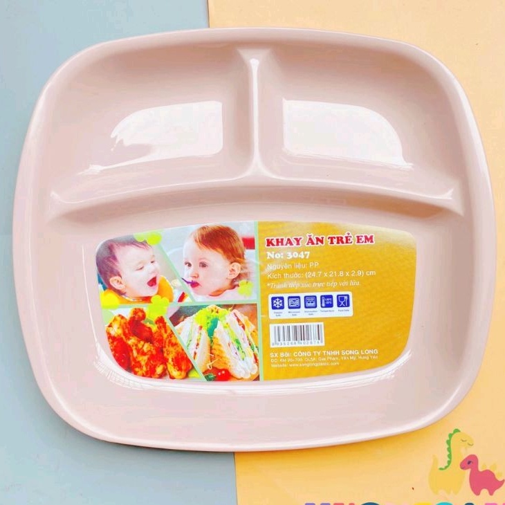 Khay ăn dặm chất liệu nhựa PP an toàn cho bé