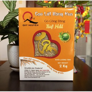 Gạo lứt trắng Nàng Hoa( Hộp 2 kg)