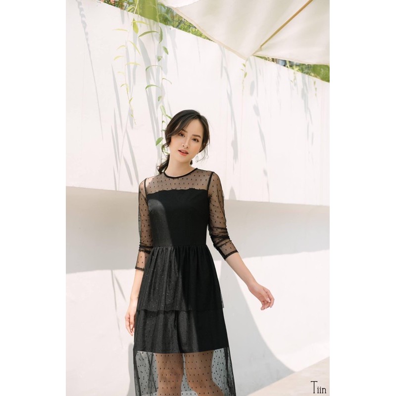 TIIN STORE Váy phối tay voan by Tiin