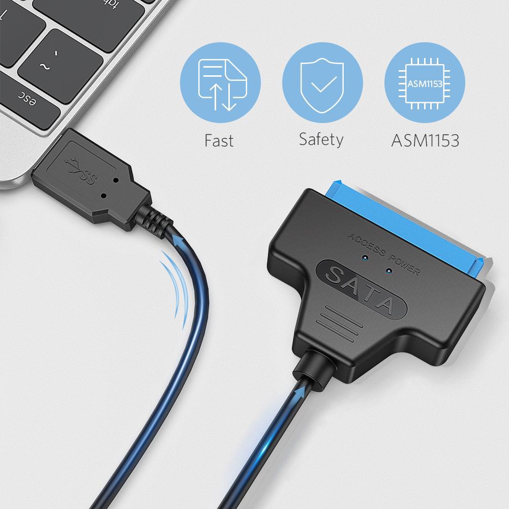 Cáp chuyển đổi USB 3.0 sang SATA 7 + 15Pin cho ổ cứng 2.5 inch SSD