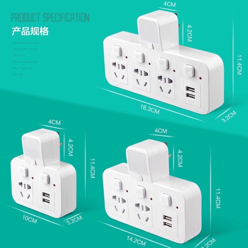 Ổ Điện Đa Năng Thông Minh Tích Hợp USB Sạc Điện Thoại Máy Tính Bảng