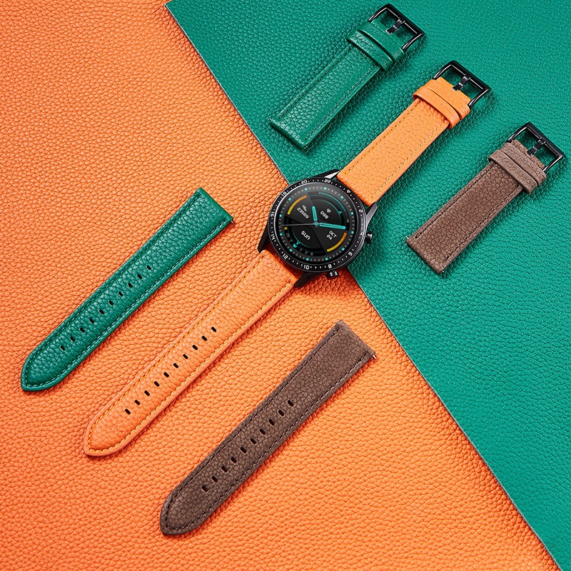 HUAWEI Dây Đeo Bằng Da Thật 2 / Pro Cho Đồng Hồ Thông Minh Xiaomi Mi Watch S1 Active / Color 2 / Pro GT3 GT 3 Pro 43 46 42 46mm