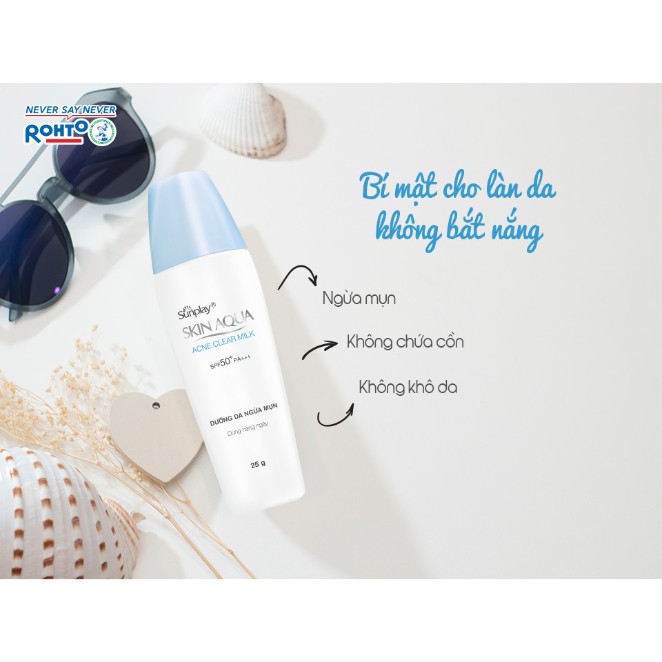 Sữa Chống Nắng Dưỡng Da Ngừa Mụn Sunplay Skin Aqua Acne Clear Milk SPF50 25g