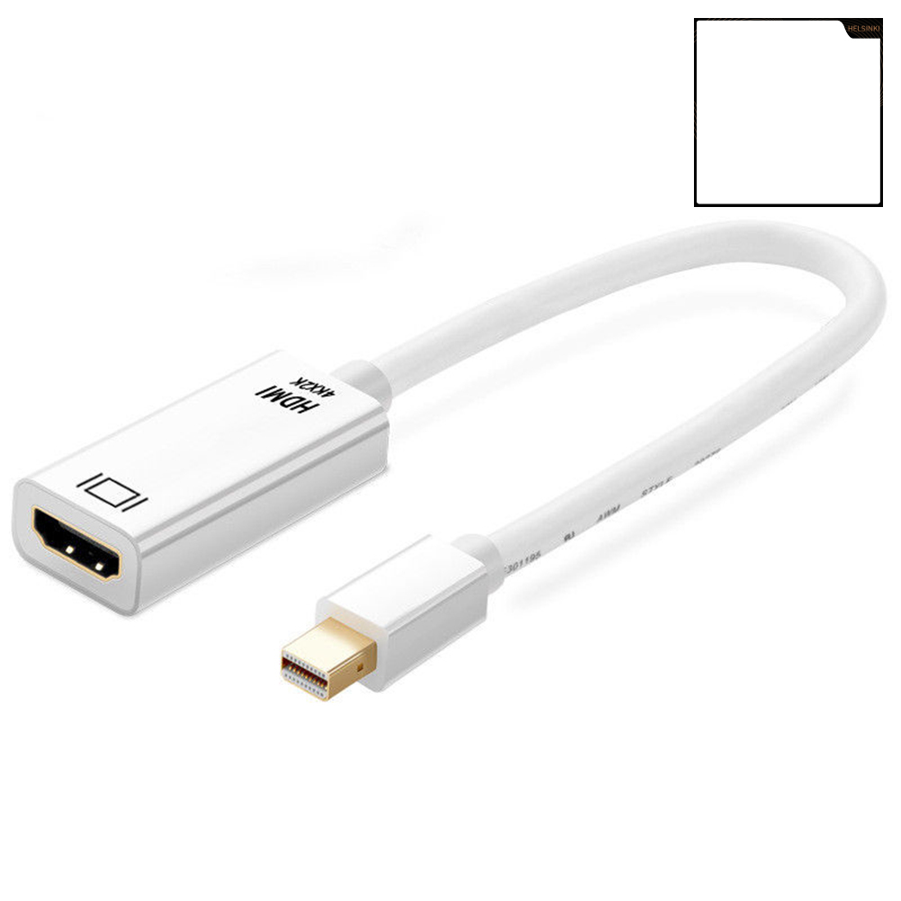 helsinki 4Kx2K Mini DisplayPort DP to HDMI-compatible Adapter Converter Cable for Macbook Pro Air