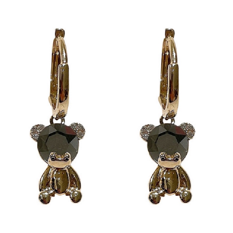 Bông tai hình chú gấu phong cách Hàn Quốc đơn giản thời trang cho nữ 2021