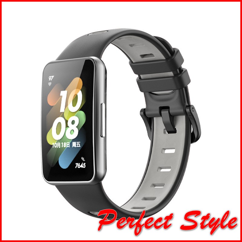 Dây đeo silicon khóa gài 2 màu đẹp mắt Huawei Band 7 Huawei Band7