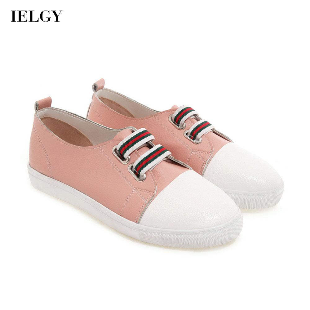 IELGY Cortex Flat shoes Casual Non-slip Large size Casual shoes Solid color Round head Women's