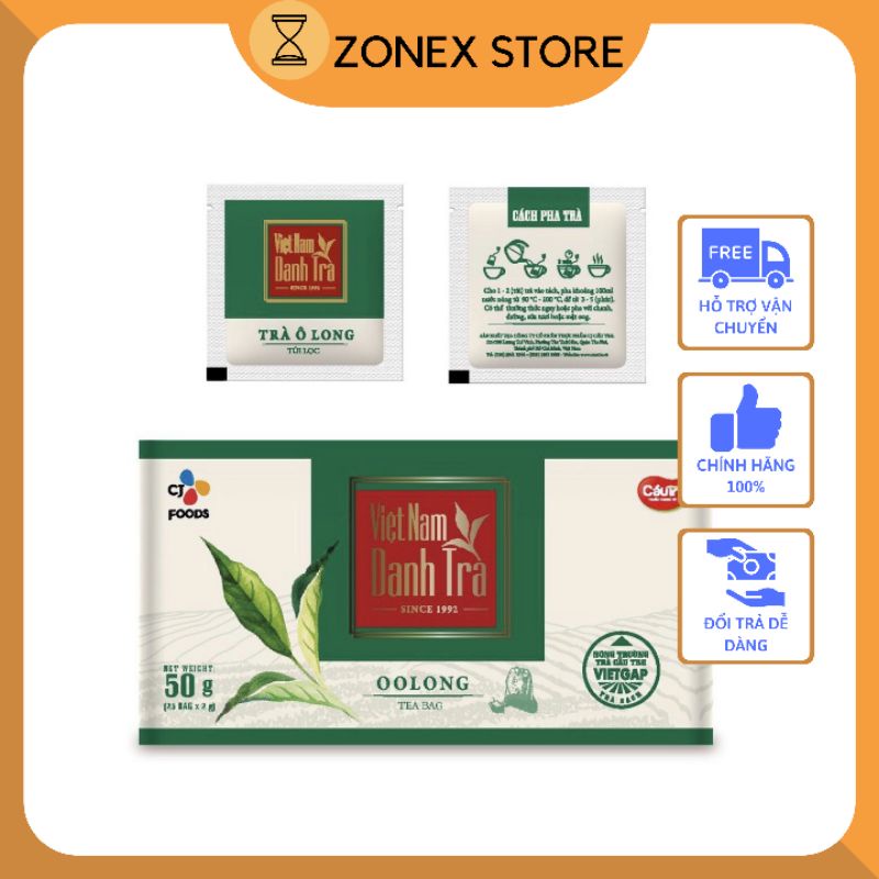 Trà ô long túi lọc Cầu Tre (25 gói/hộp)