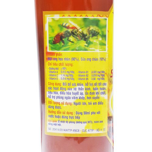 Mật ong rừng sữa ong chúa Xuân Nguyên chai 500ml