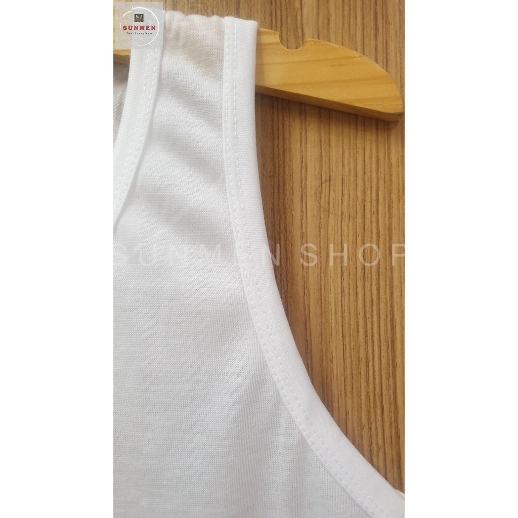 [HCM]Áo Lót Ba Lỗ Nam Cotton Trắng Mặc Mát SUNMEN Size Từ 50 - 80kg