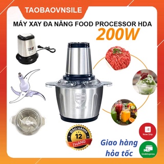 Máy Xay Thịt FOOD PROCESSOR HDA Cối Inox Đa Năng Dao 4 Lưỡi - Dung Tích 2 lít - MACA COMPANY