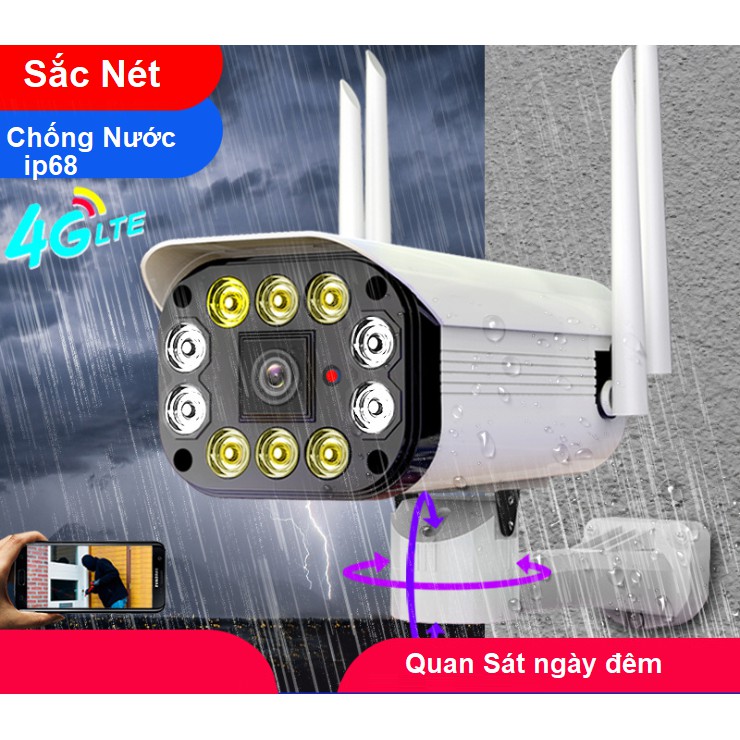 Camera Yoosee Ngoài Trời 4 Râu 10 Led 3.0Mpx Full HD 1296Pixel Bảo Hành 60 Tháng