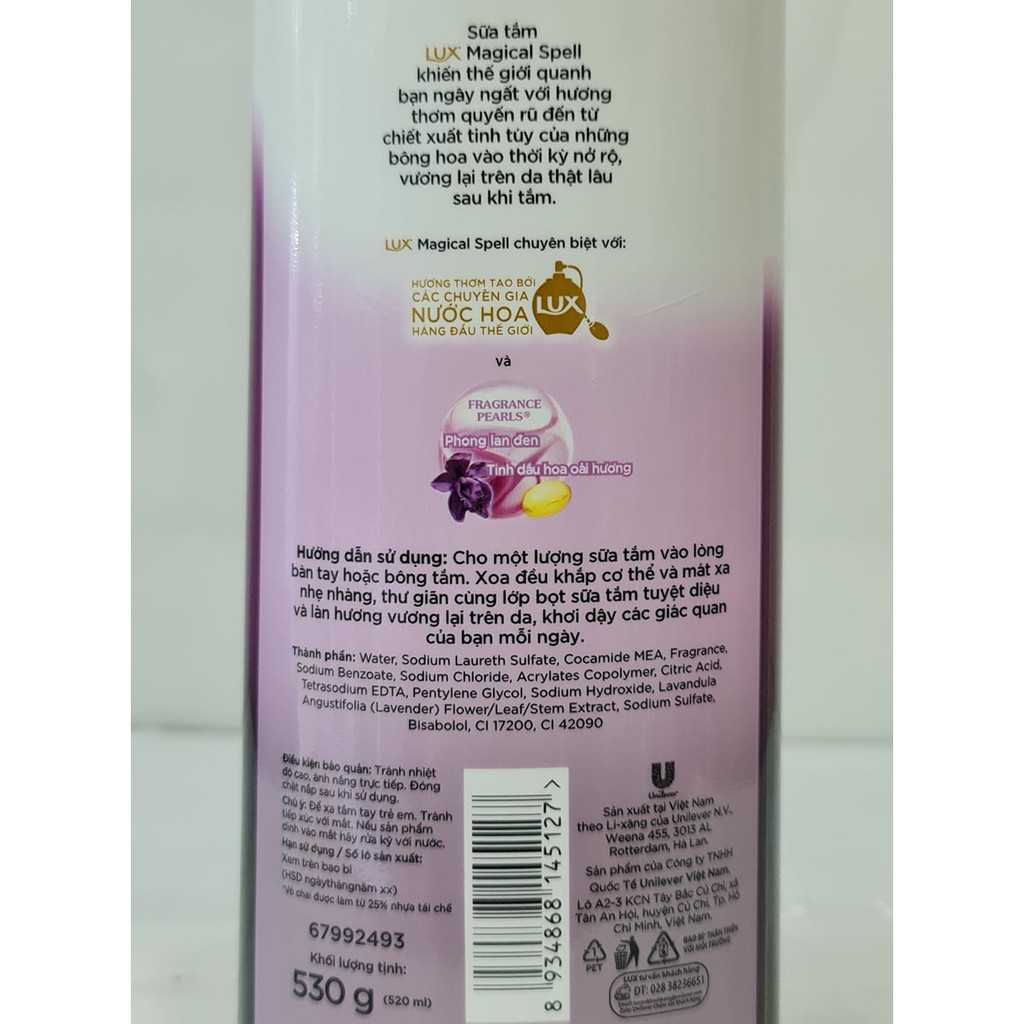 Sữa Tắm Hương Nước Hoa Cao Cấp LUX 530g Mẫu Mới Chính Hãng Công Ty | BigBuy360 - bigbuy360.vn