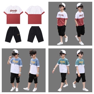 Set Đồ Thể Thao Mùa Hè Tay Ngắn Phong Cách Thời Trang Mới Cho Bé Trai