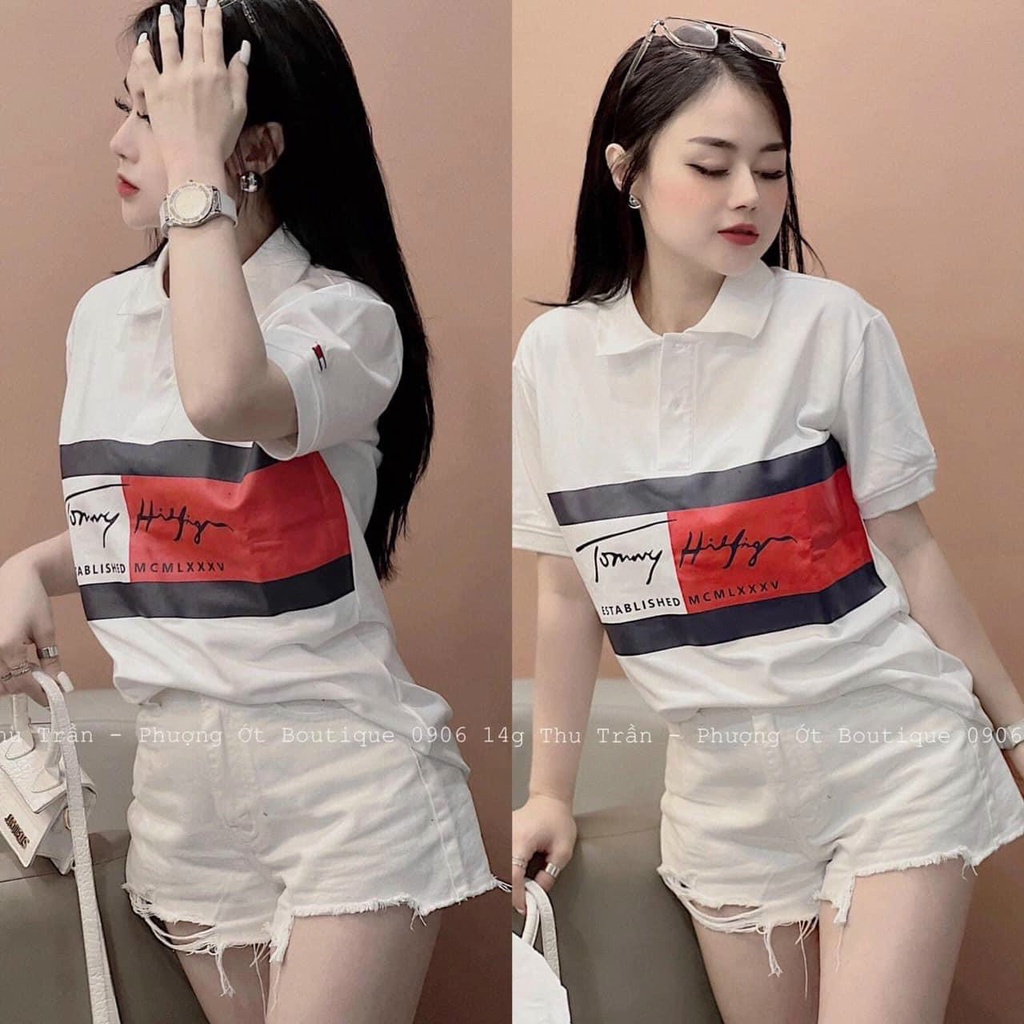 Áo thun body Pô Lô tay ngắn phối viền chữ TM phía trước ( 7 màu )