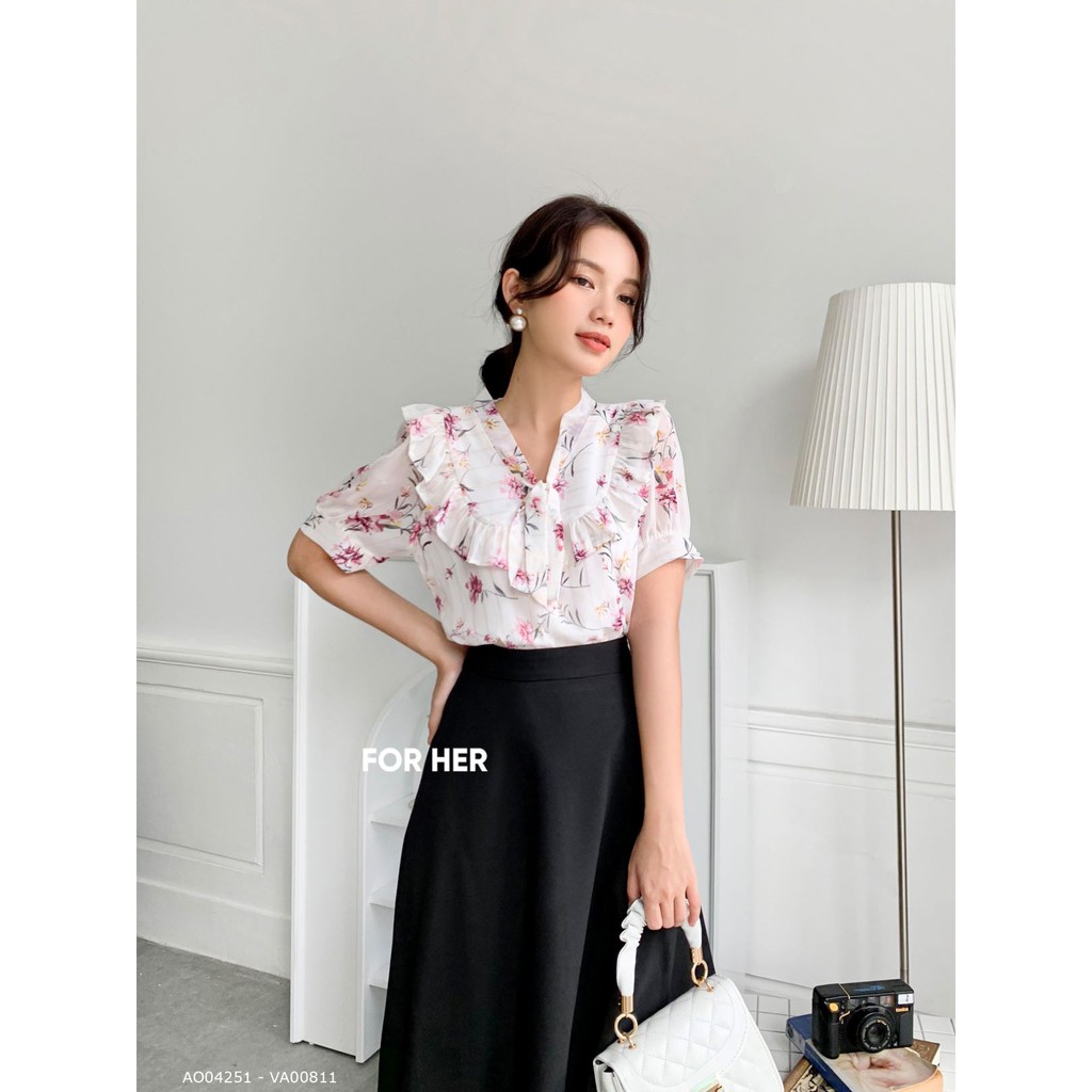 Áo bèo nơ cổ AO0425