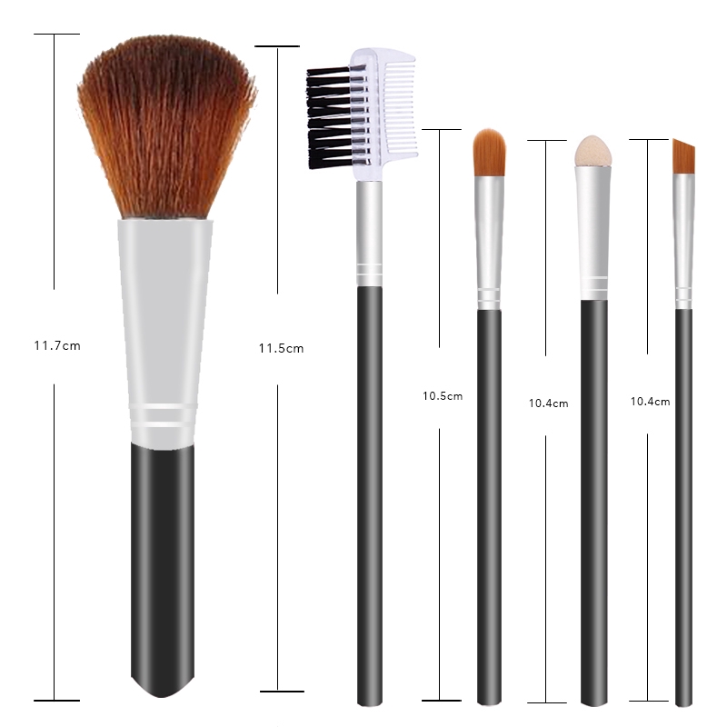(Hàng Mới Về) Set 5 Cọ Trang Điểm Lamuseland 1406-b Tay Cầm Màu Đen | BigBuy360 - bigbuy360.vn