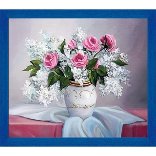 Tranh Đính Đá ABC 3D Bình Hoa Tuyệt Đẹp 1629 (KHÁCH TỰ ĐÍNH) KT:55X48CM