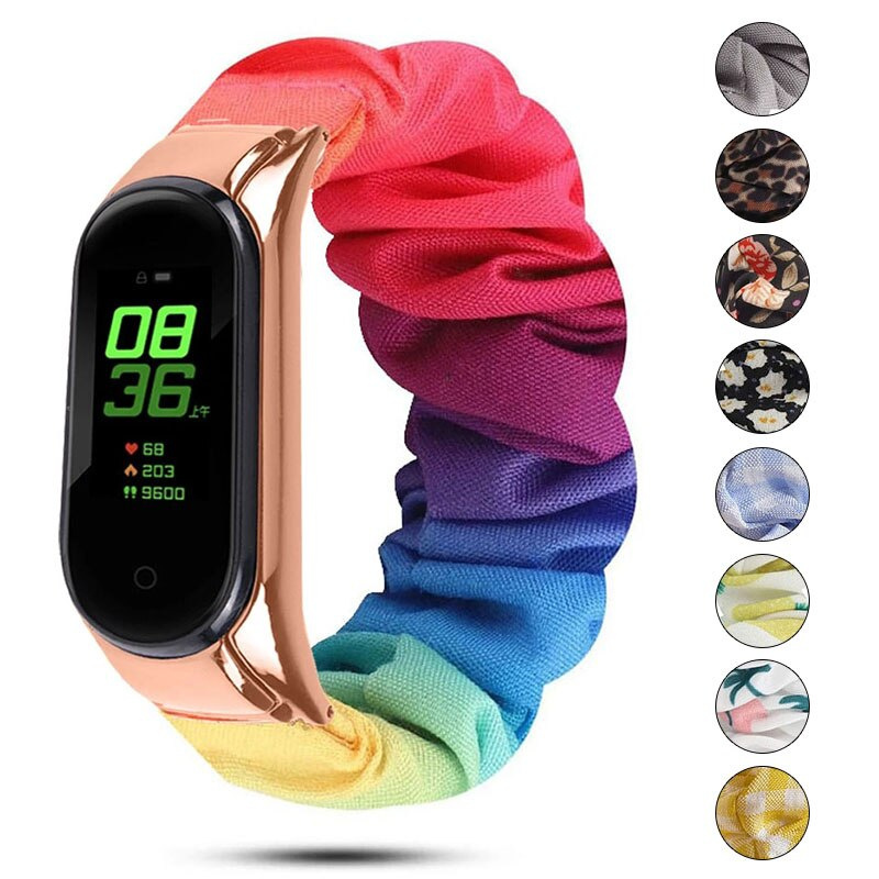 Dây Đeo Cổ Tay Co Giãn Thoáng Khí Thay Thế Cho Xiaomi Mi Band 6 5 4 Mi Band 5 Correa Miband 6