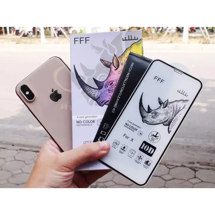 Kính Cường Lực iPhone Full Màn 10D Tê Giác iPhone 6 đến 12/12pro/12promax/11/11pro/11promax/xsmax/xs/x/xr (HàngKhôngHộp)