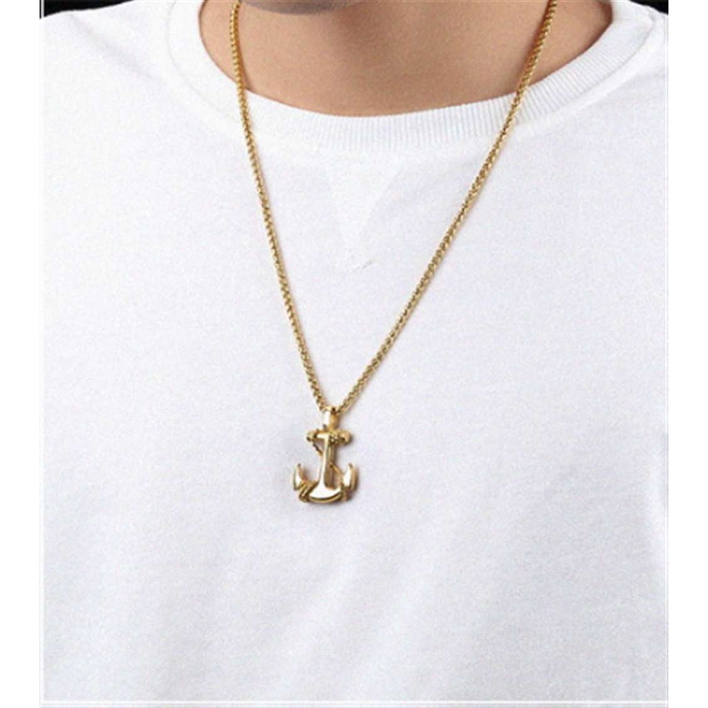 Vòng cổ Thép Titan Mặt Hình Mỏ Neo xc013