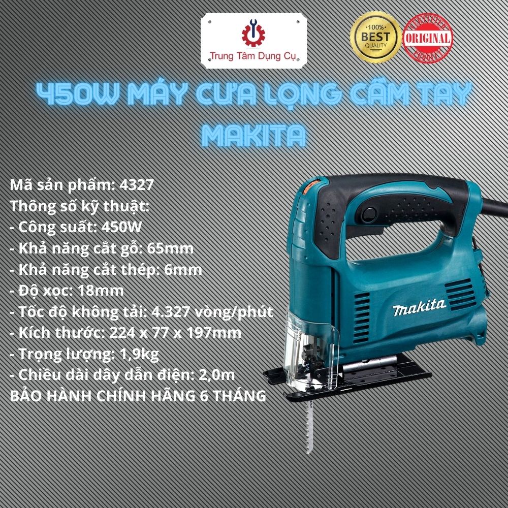 Máy cưa lọng cầm tay Makita (430W) - 4327 - Chính hãng