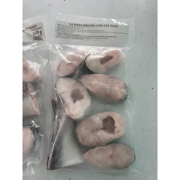 Cá basa nguyên con cắt khúc hiệu CP túi 800g siêu ngon rẻ