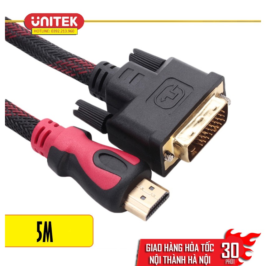 Cáp chuyển đổi HDMI to DVI 24+1 Dài 5m