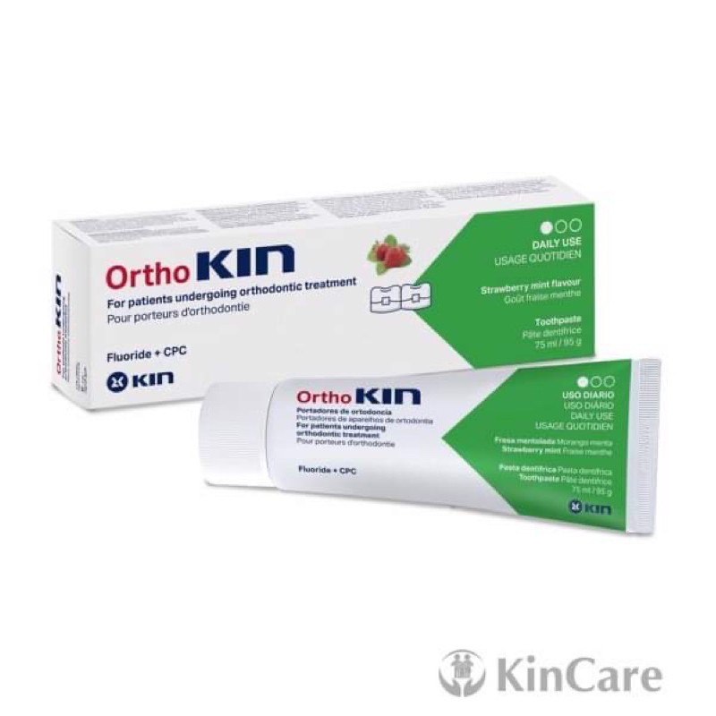 Kem đánh răng & Nước súc miệng Ortho Kin / OrthoKin dành cho răng niềng, chỉnh nha