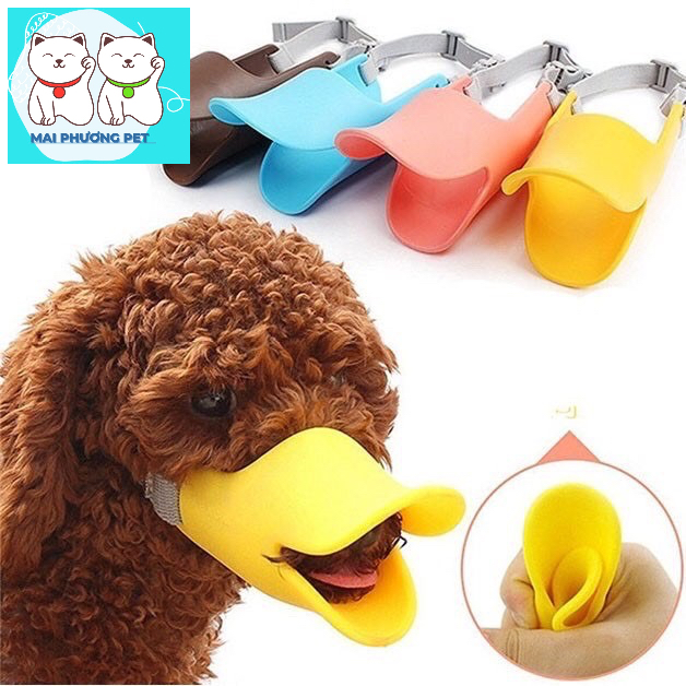 Rọ mõm hình mỏ vịt cho chó bằng Silicone
